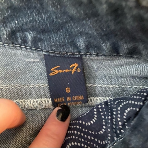 🛍️3/$30 7FAM (7 For All Mankind) women’s flared  jeans in size 8 - Picture 12 of 16